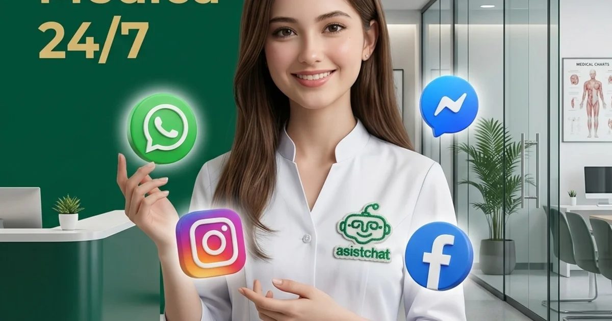 Asistente médica agendando citas 24/7 por WhatsApp automáticamente